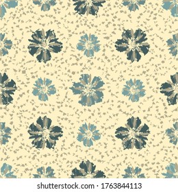 Seamless abstract pattern with the image of a flower ornament.
