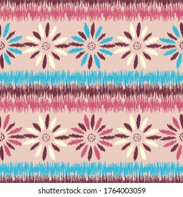 Seamless abstract pattern with the image of a flower ornament.
