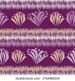 Seamless abstract pattern with the image of a flower ornament.
