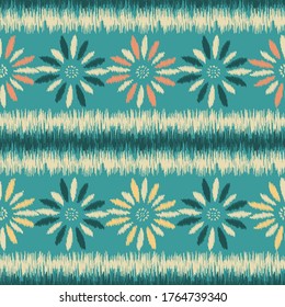 Seamless abstract pattern with the image of a flower ornament.
