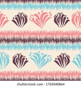 Seamless abstract pattern with the image of a flower ornament.
