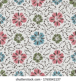 Seamless abstract pattern with the image of a flower ornament.
