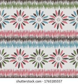 Seamless abstract pattern with the image of a flower ornament.
