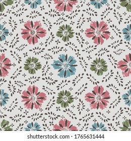 Seamless abstract pattern with the image of a flower ornament.
