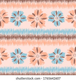 Seamless abstract pattern with the image of a flower ornament.
