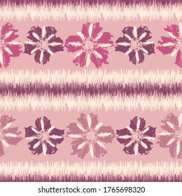 Seamless abstract pattern with the image of a flower ornament.
