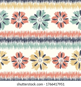 Seamless abstract pattern with the image of a flower ornament.
