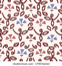 Seamless abstract pattern with the image of flowers
