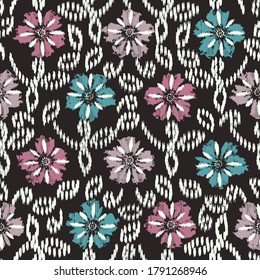 Seamless abstract pattern with the image of flowers
