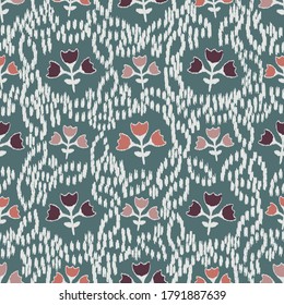 Seamless abstract pattern with the image of flowers
