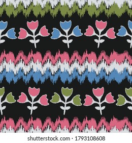 Seamless abstract pattern with the image of flowers
