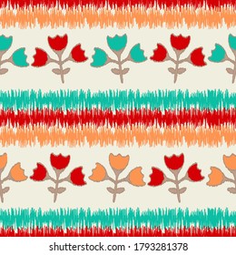 Patrón abstracto sin inconvenientes con la imagen de las flores
