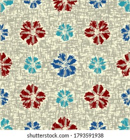 Seamless abstract pattern with the image of flowers
