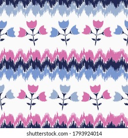 Seamless abstract pattern with the image of flowers
