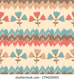 Seamless abstract pattern with the image of flowers
