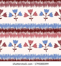 Seamless abstract pattern with the image of flowers
