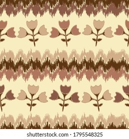Seamless abstract pattern with the image of flowers

