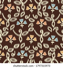 Seamless abstract pattern with the image of flowers
