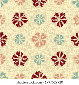 Seamless abstract pattern with the image of flowers
