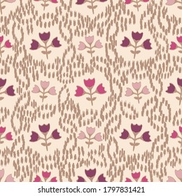 Seamless abstract pattern with the image of flowers
