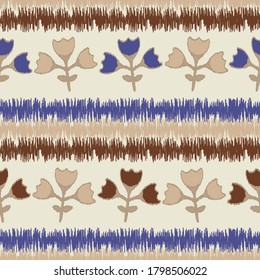 Seamless abstract pattern with the image of flowers
