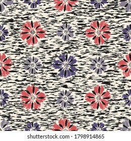 Seamless abstract pattern with the image of flowers
