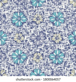 Seamless abstract pattern with the image of flowers
