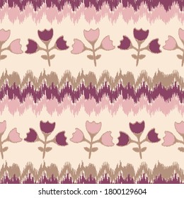 Seamless abstract pattern with the image of flowers
