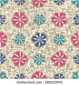 Seamless abstract pattern with the image of flowers
