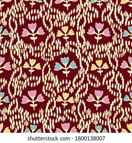 Seamless abstract pattern with the image of flowers

