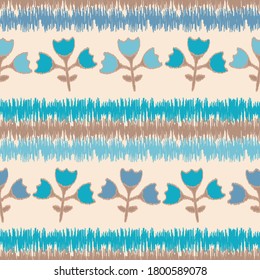 Seamless abstract pattern with the image of flowers
