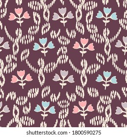 Seamless abstract pattern with the image of flowers
