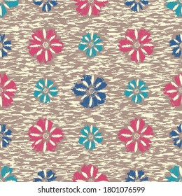 Seamless abstract pattern with the image of flowers
