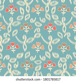 Seamless abstract pattern with the image of flowers
