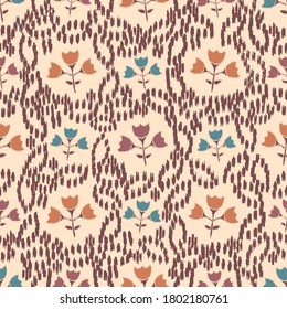 Seamless abstract pattern with the image of flowers
