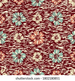 Seamless abstract pattern with the image of flowers
