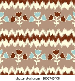 Seamless abstract pattern with the image of flowers
