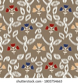 Seamless abstract pattern with the image of flowers
