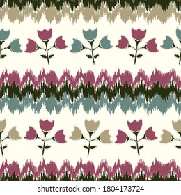 Seamless abstract pattern with the image of flowers
