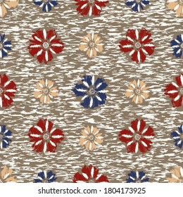Seamless abstract pattern with the image of flowers

