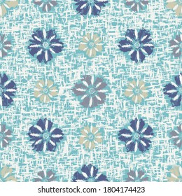 Seamless abstract pattern with the image of flowers
