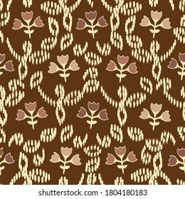 Seamless abstract pattern with the image of flowers
