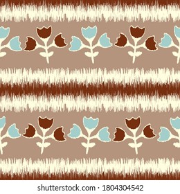 Seamless abstract pattern with the image of flowers
