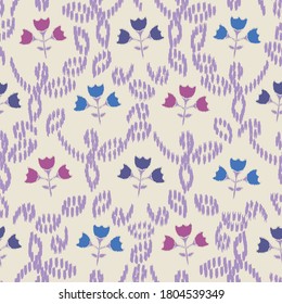 Seamless abstract pattern with the image of flowers
