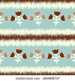 Seamless abstract pattern with the image of flowers
