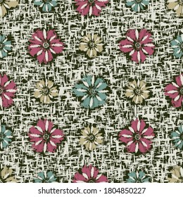 Seamless abstract pattern with the image of flowers

