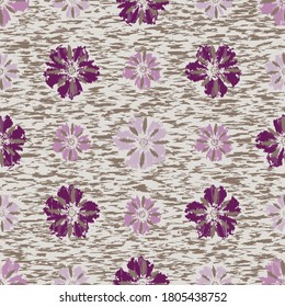 Seamless abstract pattern with the image of flowers
