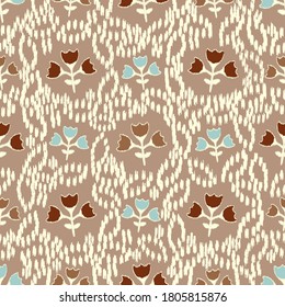 Seamless abstract pattern with the image of flowers
