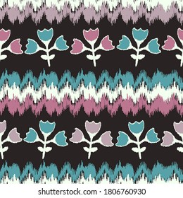 Seamless abstract pattern with the image of flowers
