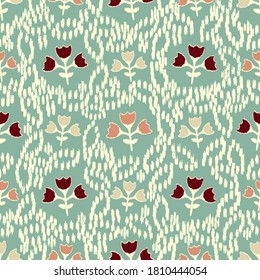 Seamless abstract pattern with the image of flowers
